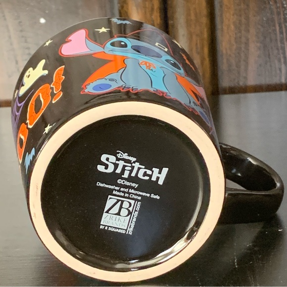 Boo! Stitch Vampire & Witch Ceramic Halloween Mug - Stars Bats Spider Webs Ghost - Picture 9 of 9